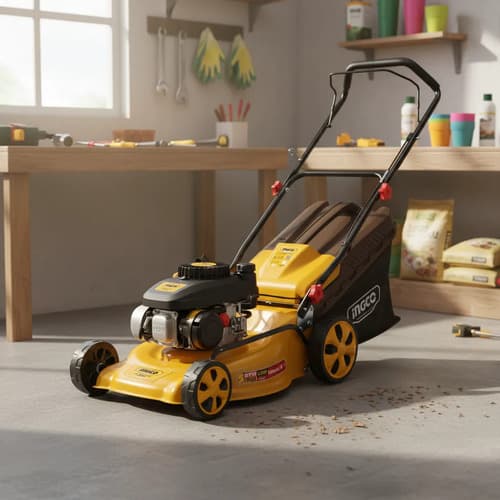 Cortadora Cesped Pasto 4 Hp Nafta Con Recolector Ingco Amarillo