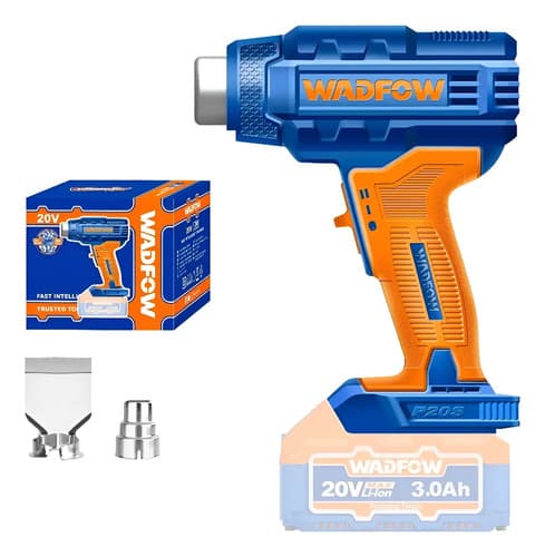 Pistola Calor Wadfow 20v 300/550°c 100/200 L/min Wkh1501 Azul Y Naranja