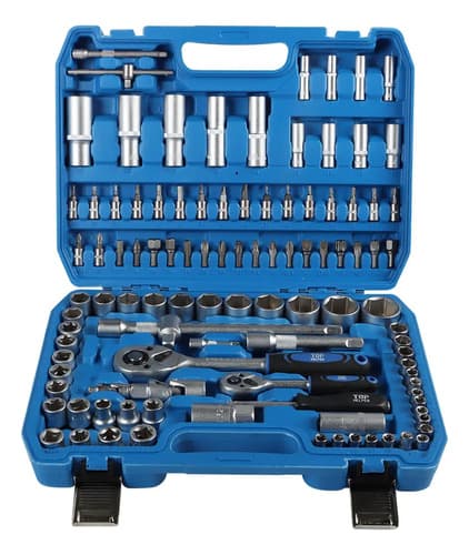Set Juego De Llaves Tubos Y Puntas Combinadas 108 Pza Valija Color Azul