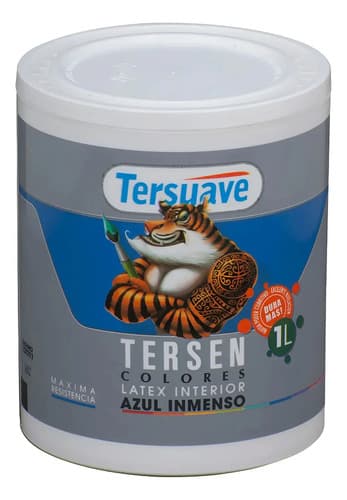 Pintura De Látex Tersuave Tersen Exterior E Interior Color Azul De 1l