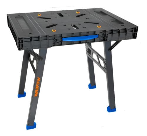 Mesa De Trabajo Plegable Multifunción 450kg Wadfow Wwe1535 Azul