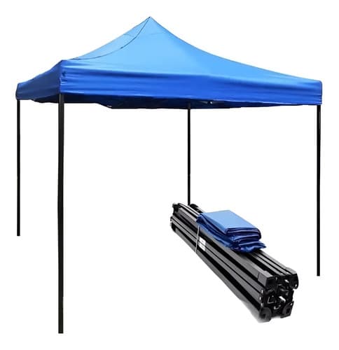 Gazebo 3x3 Reforzado, Impermeable Con Filtro Uv. Calidad Color Azul