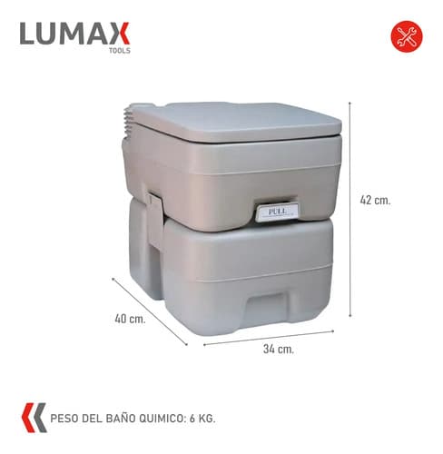 Baño Quimico Portatil 20 Litros Camping Inodoro Beige