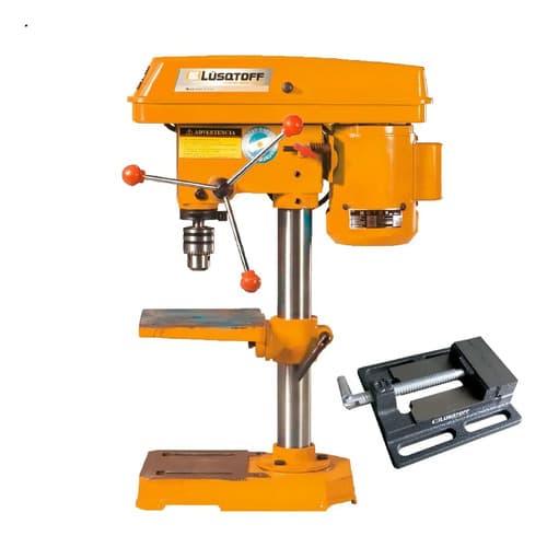 Taladro De Banco Perforador 13mm 5vel Con Morsa Lusqtoff Color Naranja Frecuencia 50 Mhz 50 Hz