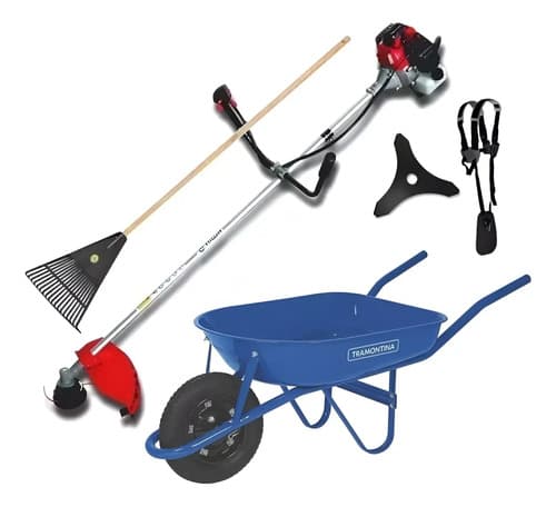 Bordeadora Desmalezadora Pro 52cc + Carretilla Kit Jardinero