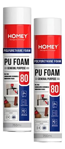 Espuma Expansiva De Poliuretano P & U De 750 Ml Pack 2 Unidades