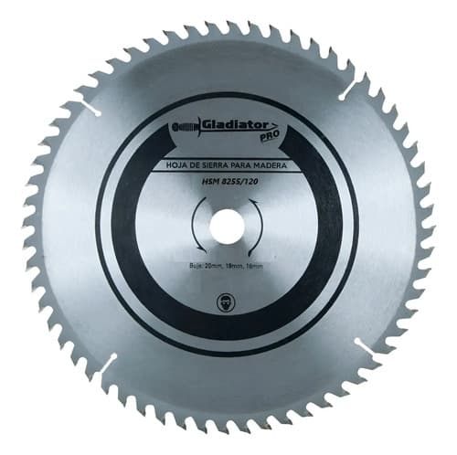 Disco Sierra Madera 10'' Melaminico Aluminio 255mm 120 D Gris