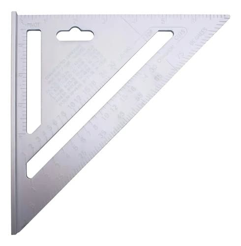 Escuadra Regla 7¿ Aluminio Triangular Uyus Ect007 Plateado