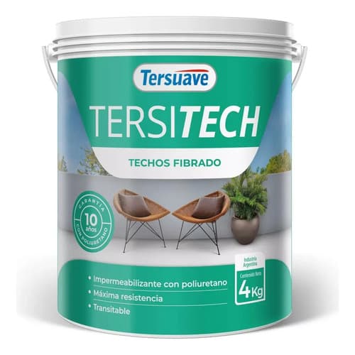 Tersuave Tersitech Fibrado Membrana Acrílica Líquida Para Techos 1kg