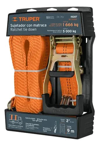Sujetador Matraca Malacate Linga 5tn 9m 150mm Truper 9 Metro