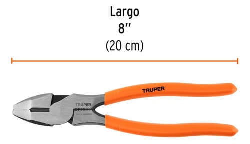 Alicate Pinza Universal Mango Alto Antideslizante 8'' Truper