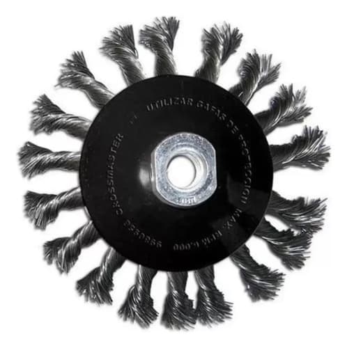 Cepillo Alambre Trenzado Para Moladora Crossmaster 9980956 Color Negro