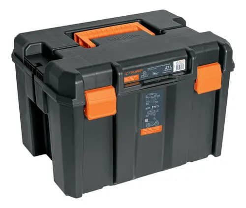 Caja Herramientas Ideal Motos 30x34x44cm Truper Soporta 30kg Color Negro
