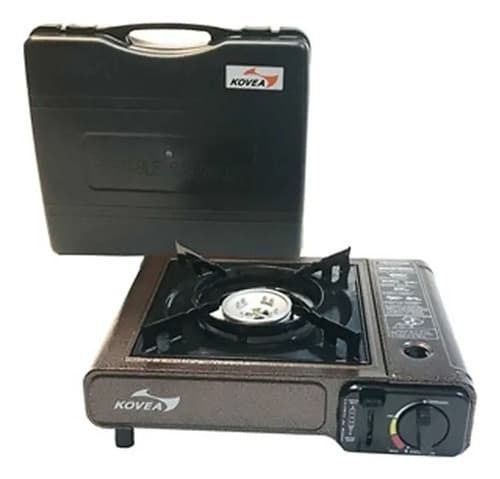 Anafe Portatil Cocina Gas Butano + Maletín Calidad Potente Color Marrón