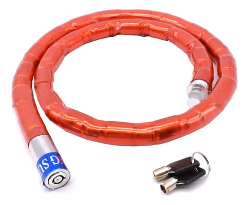 Candado P/moto 1.2 Metros Lh-169 Color Rojo