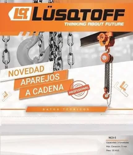 Aparejo Manual De Cadena Lüsqtoff Nc3-5 De 3000kg Con Cadena De 5m
