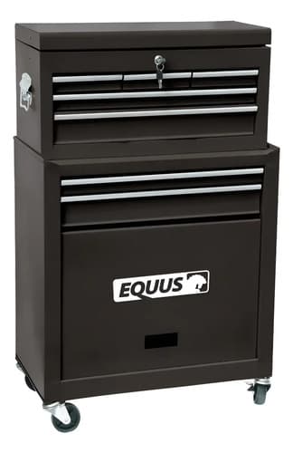 Gabinete Para Herramientas Equus Ct300001t Con Ruedas Negro Negro