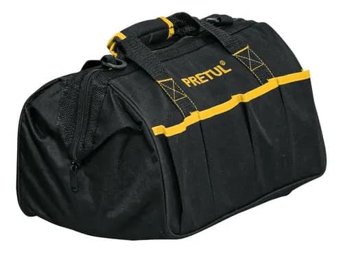 Bolso Para Herramientas Pretul De Poliéster, Con 4 Bolsillos Externos Negro