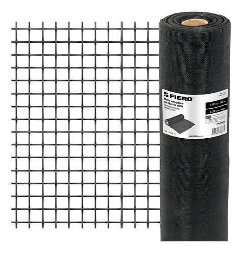 Malla Mosquitera, Fibra De Vidrio, Gris O Negro, 1.05 X 30 M Color Negro