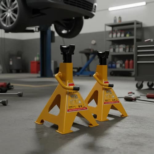 Set X2 Soporte Caballete Gato Hidraulico 6ton Ingco Hjs0601