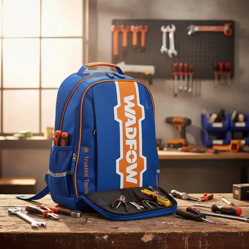 Mochila Porta Herramientas Con Cierres Wadfow Azul