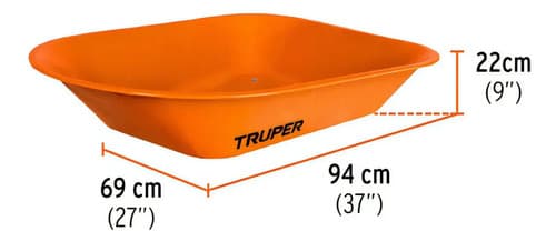 Carretilla Metalica Hasta 580 Kg Rueda Maciza Truper 10233