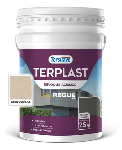 Tersuave Terplast Revoque Acrílico Beige 25kg Beige Cocada