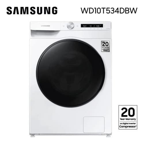 Lavasecarropas Inverter Samsung Wd10t534dbw 10.5 6 Kg Color Blanco