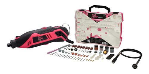 Minitorno Eléctrico Pink Power De Dowen Pagio Con 190 Accesorios Y Maletín 50 130 W