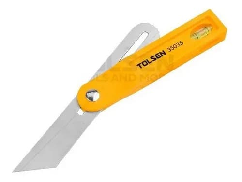 Falsa Escuadra Con Nivel De PuLG 8 200 Mm Tolsen 35035