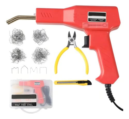 Soldadora Plástica Work Tools Wtplas Reparación Parachoques Autos Rojo