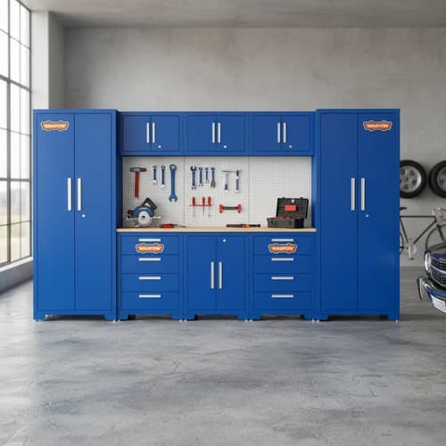 Gabinete Mod Trabajo 3300x472x1925mm Wadfow Wcs3a08 Azul