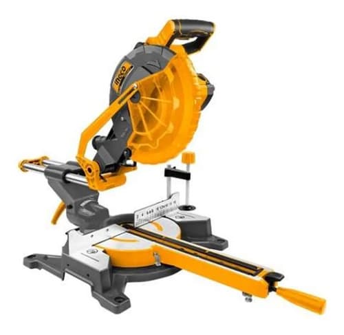 Sierra Ingletadora 10 PuLG 1800w Deslizante Ingco Bm2s180017 Amarillo 50/60hz