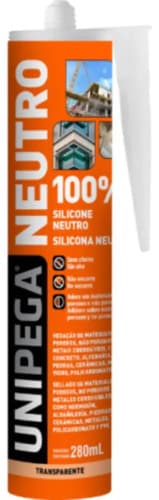 Silicona Unipega Neutra Transparente Para Vidrio 280 Ml