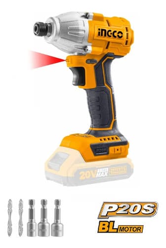 Atornillador T/taladro Impacto Inlamb.s/bat.s/carg Ingco Color Amarillo 20v