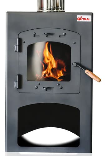 Calefactor Leña Tushop Qutral 9 Kw Cubre 80 M2 Vidrio Robax