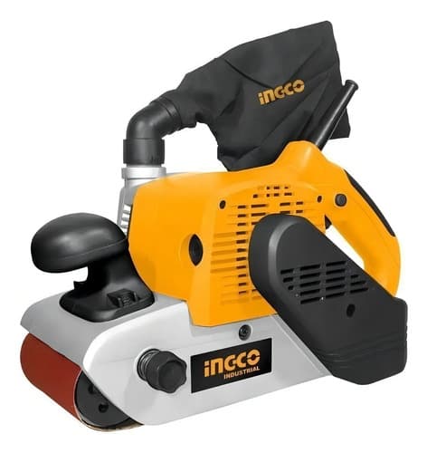 Lijadora De Banda Industrial 1200w 610x100mm Ingco Negro/naranja 50 Hz/60 Hz