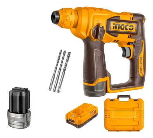 Rotomartillo Ingco 18mm Bateria 16v + Accesorios Crhli16168 Naranja
