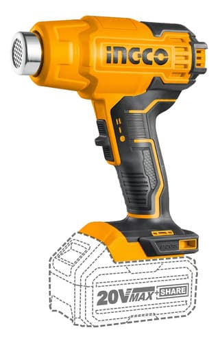 Pistola De Calor 20 V P20s 550ºc C/accesorios Hgli2002 - Smf Color Naranja Claro