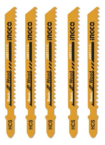 Hoja Sierra Caladora Madera Set 5 Pcs Ingco Jsbt111c