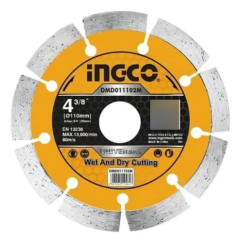 Disco Diamantado Segmentado Ingco De 20 Mm Para Corte