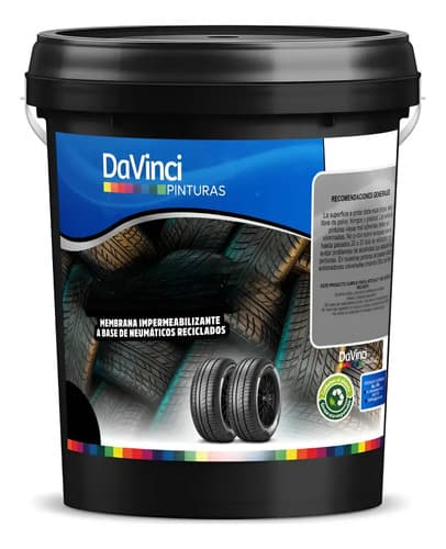 Membrana Impermeabilizante Davinci 20lt A Base De Neumaticos Blanco
