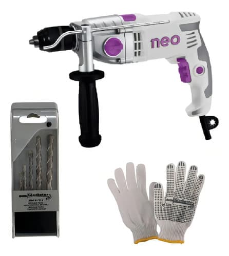 Taladro Tp1013/2202v Neo + Mechas + Guantes