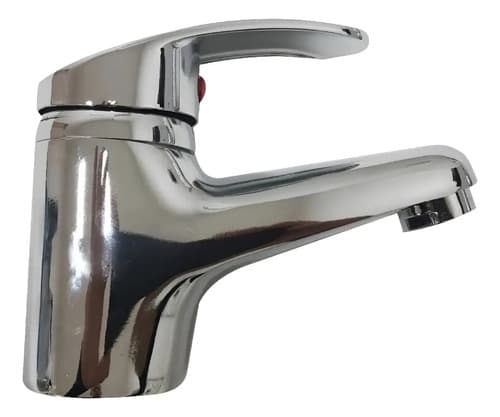 Grifería Canilla Monocomando Lavatorio Baño Recta Plateado