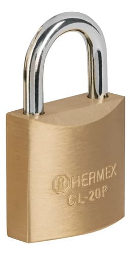 Candados De Latón, 20mm, Blíster 2 Piezas, Hermex 23513 Dorado