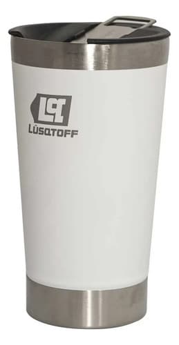 Jarro Vaso Termico Con Tapa 530 Ml Acero Inoxidable Lusqtoff Color Blanco Blanco