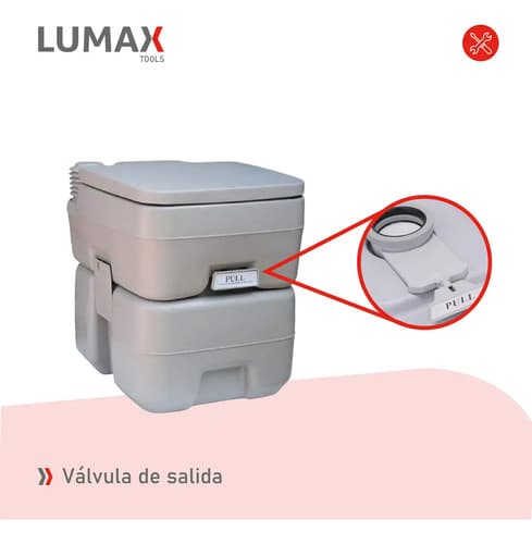 Baño Quimico Portatil 20 Litros Camping Inodoro Beige