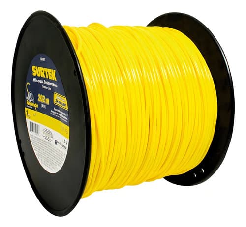 Tanza Para Máquinas De Jardín Surtek 2pzs-130801 Color Amarillo 2.4mm De Diámetro