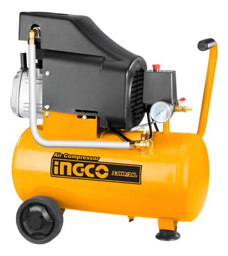 Compresor De Aire Ingco 24 Litros, 2.0hp. 18 Meses Gtia.hnt Amarillo