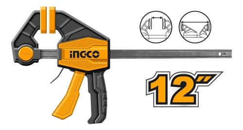 Prensa Rapida Auto Ajustable 12 60kg Ingco Hqbc01602